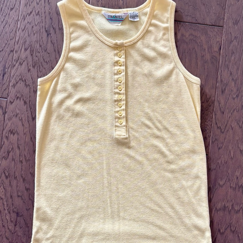 RETRO Favorites Women's Yellow Tank Top Small